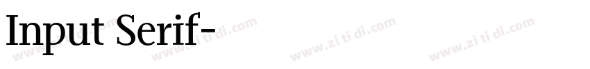 Input Serif字体转换